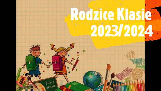 Plakat promujący szkolny konkurs “Rodzice Klasie”.