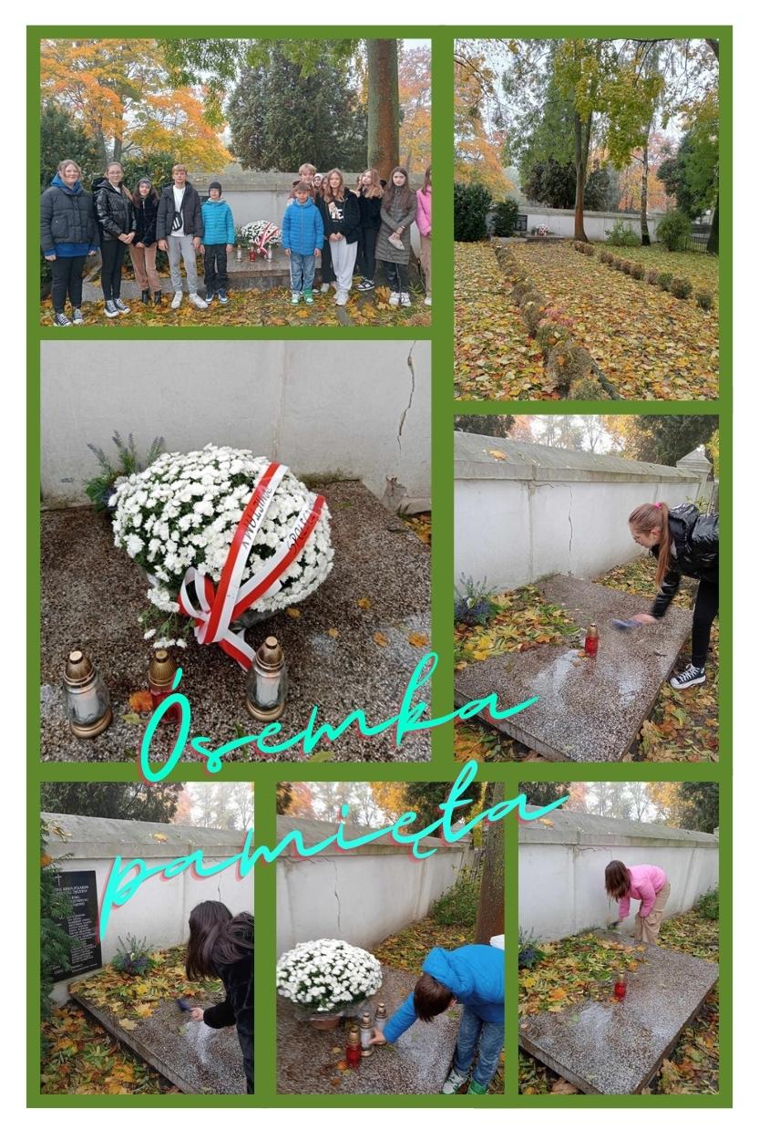 Zdjęcia przedstawiają odwiedziny uczniów na miejscu straceń – Targowicy. Młodzież wykonała prace porządkowe, złożyła kwiaty i zapaliła znicze.
