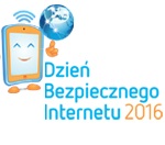 Animacyjny plakat przedstawiający ikonkę Wi-fi oraz napis Dzień Bezpiecznego Internetu 2016. 